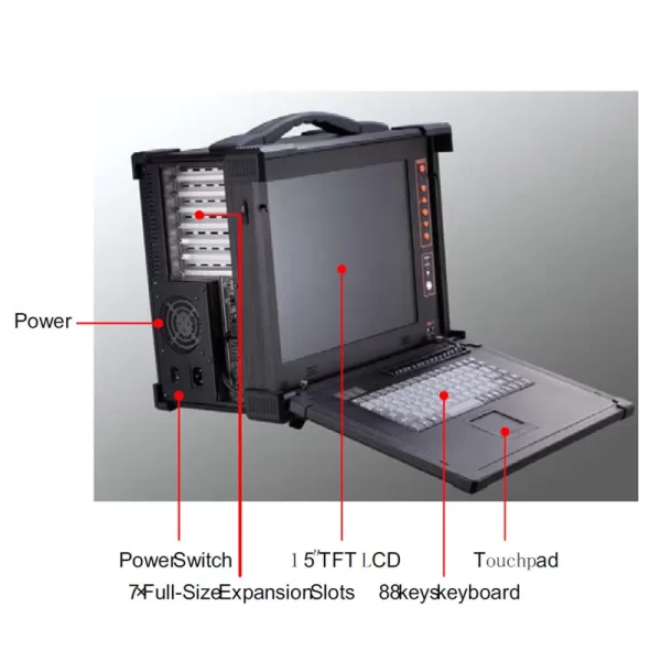 15 inch LCD 5 pcs HDD space ruggedized portable computer for Data forensics - Image 2