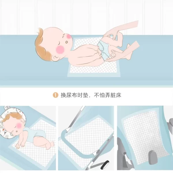 80pcs Disposable Baby Diaper Changing Mat for Adult Children or Pets Waterproof Newborn Changing Pads Diaper Mattress - Image 6