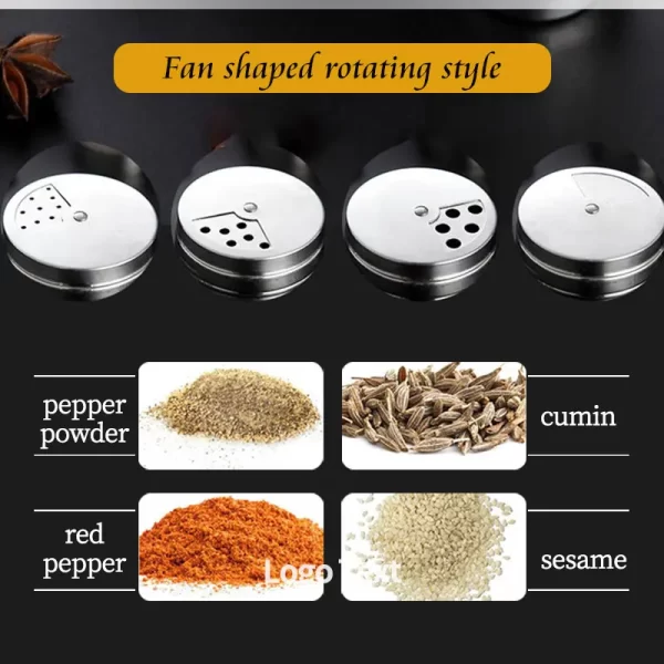 Free customized stainless steel seasoning can, customization pepper powder and cumin sesame salt, seasoning box for white sugar - Image 6