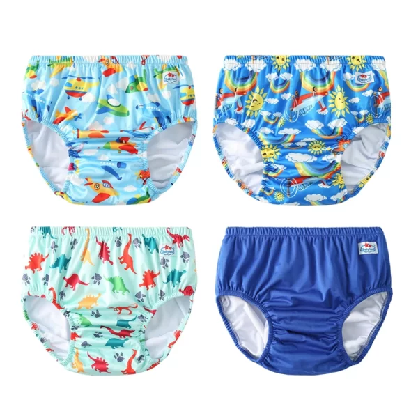 Large Size 4PCS Adult Swimming Pool Underwear Adult Swimming Diaper Nappy Waterproof For Inconvenient Elderly Adult Men Women