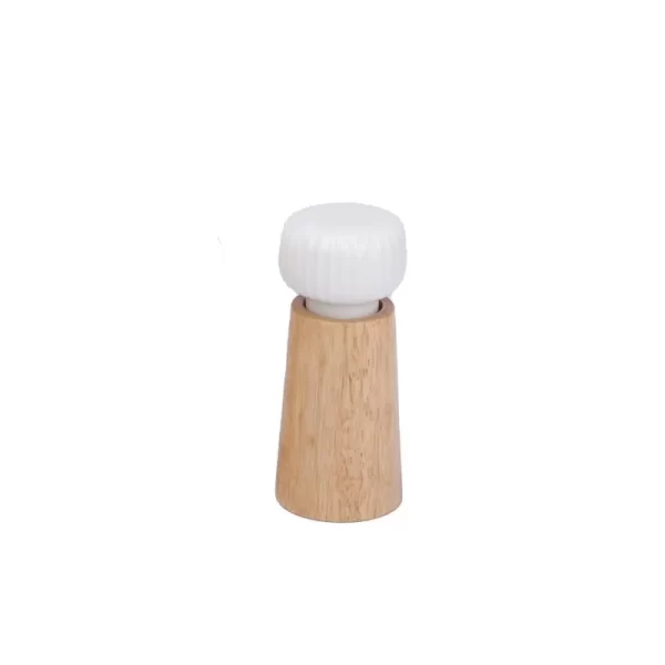 Manual Pepper Grinder Kitchen White Blue Black Grinder Ceramic Lid Grinder Wooden Sea Salt Grinder - Image 3