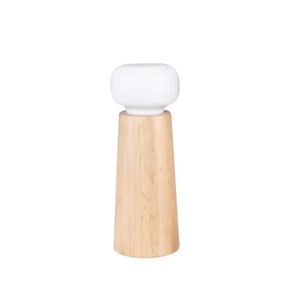 Manual Pepper Grinder Kitchen White Blue Black Grinder Ceramic Lid Grinder Wooden Sea Salt Grinder - Image 6