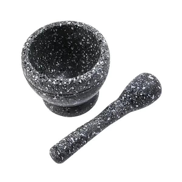 NEW Granite Grain Garlic Masher Resin White Granite Grinding Bowl Garlic Press Herb Pepper Mixing Pot Kitchen Tool - Image 2