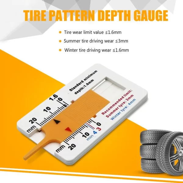 Plastic Tire Tread Ruler 0-20MM Auto Car Tyre Tread Depthometer Depth Indicator Gauge Gage Motorcycle Trailer Van Wheel Measure - Image 4