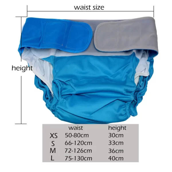 Reusable Adult Diaper for Old People and Disabled Super Large size Adjustable TPU Coat Waterproof Incontinence Pants - Image 3