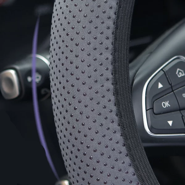 Universal Massage Particles Car Steering Wheel Cover Protector Anti-Slip Knitted Fabric For 37-38CM Steering Wheel Diameter - Image 5